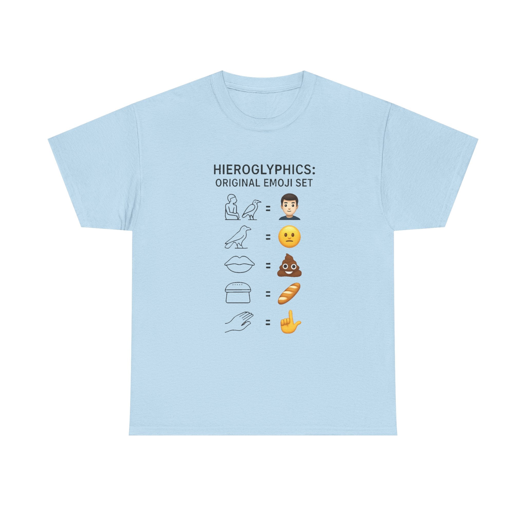 History Humor T-Shirt: "Hieroglyphics: Original Emoji Set" Graphic Tee