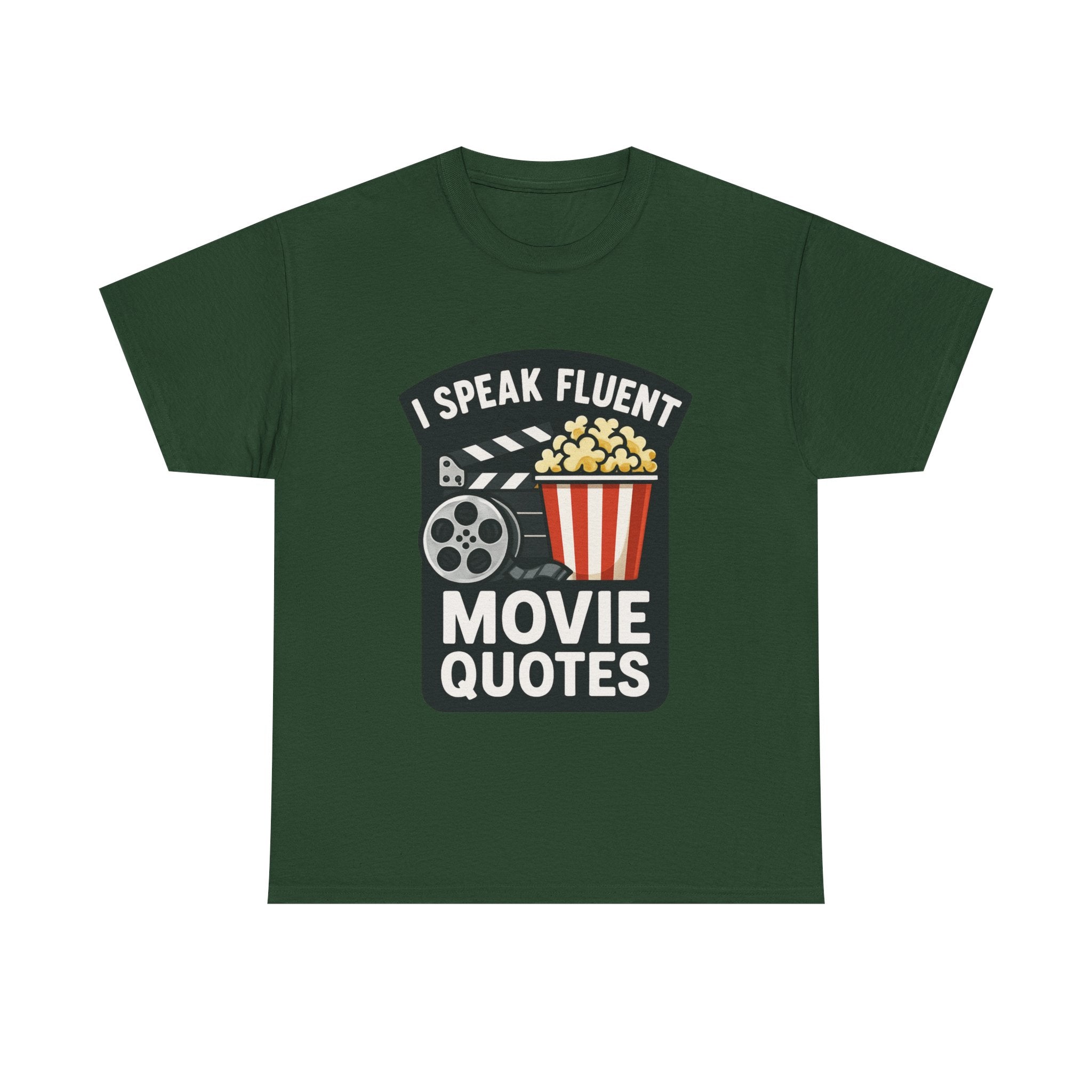 Movie Buff T-Shirt: "I Speak Fluent Movie Quotes" Graphic Tee