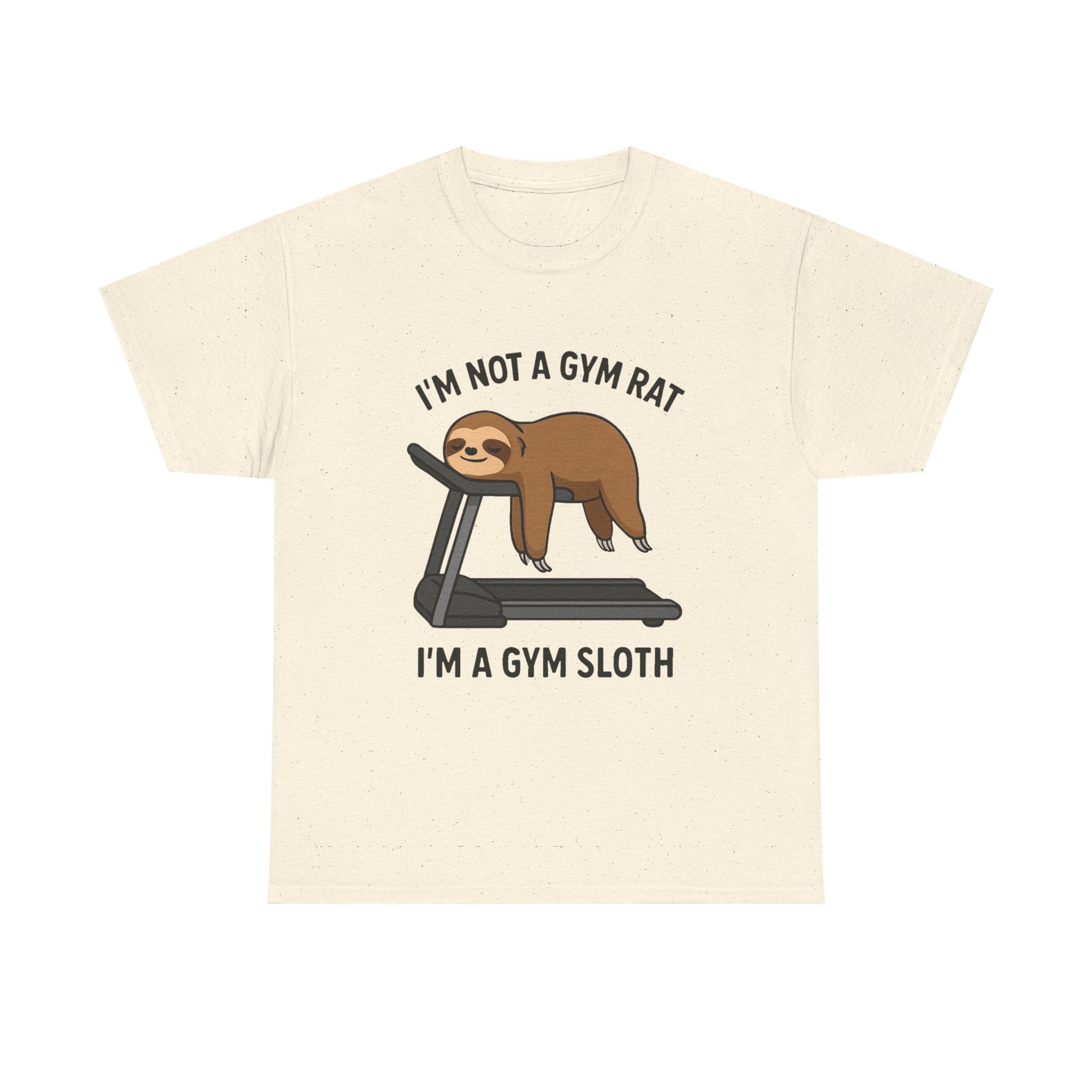 “I’m Not a Gym Rat, I’m a Gym Sloth” Funny Sloth Workout T-Shirt – Lazy Fitness Humor Tee for Men & Women