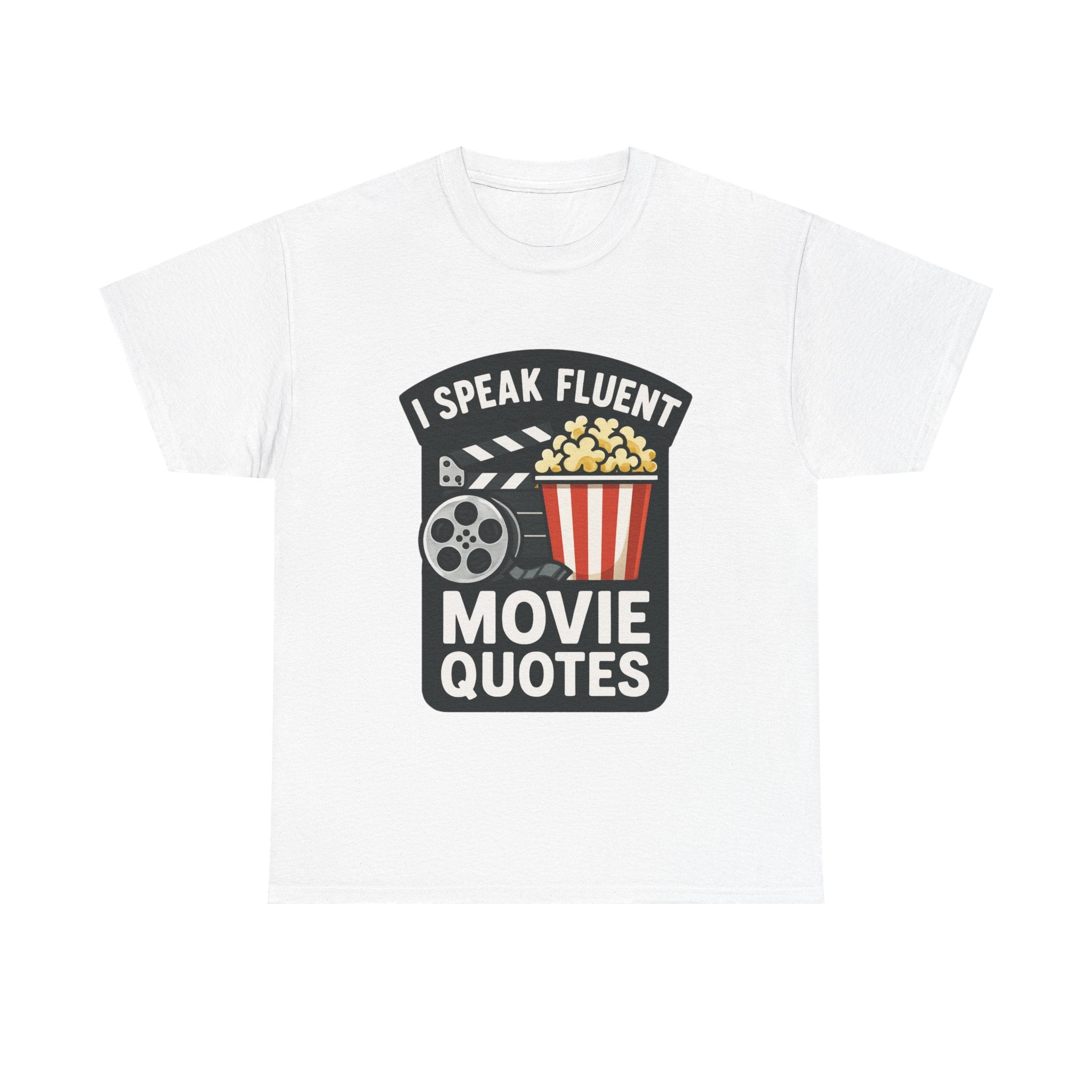 Movie Buff T-Shirt: "I Speak Fluent Movie Quotes" Graphic Tee