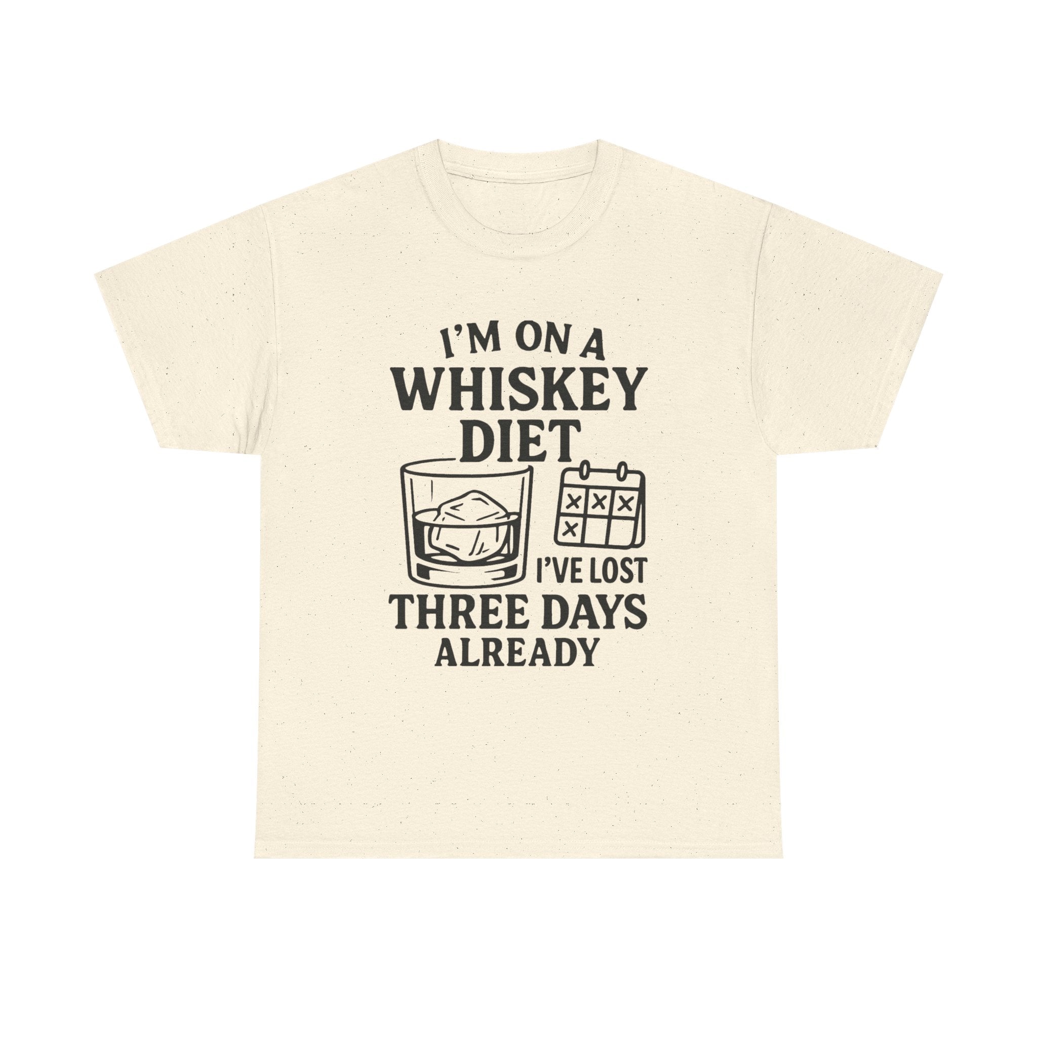 “I’m On a Whiskey Diet – I’ve Lost Three Days Already” Funny Drinking T-Shirt – Hilarious Whiskey Lover Tee for Men & Women