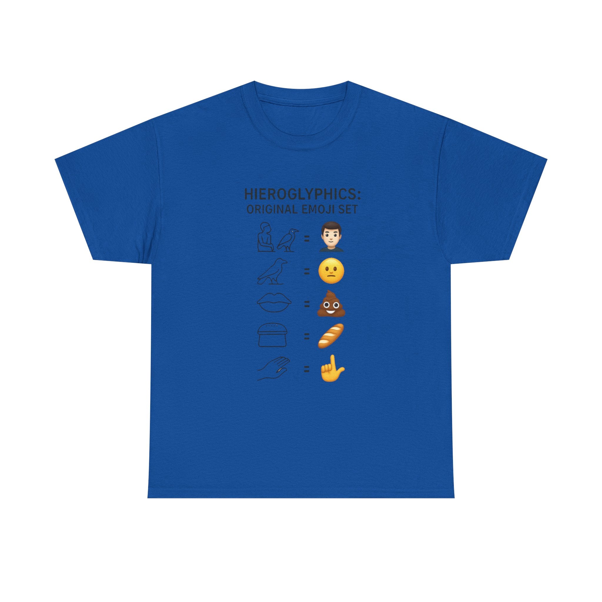 History Humor T-Shirt: "Hieroglyphics: Original Emoji Set" Graphic Tee