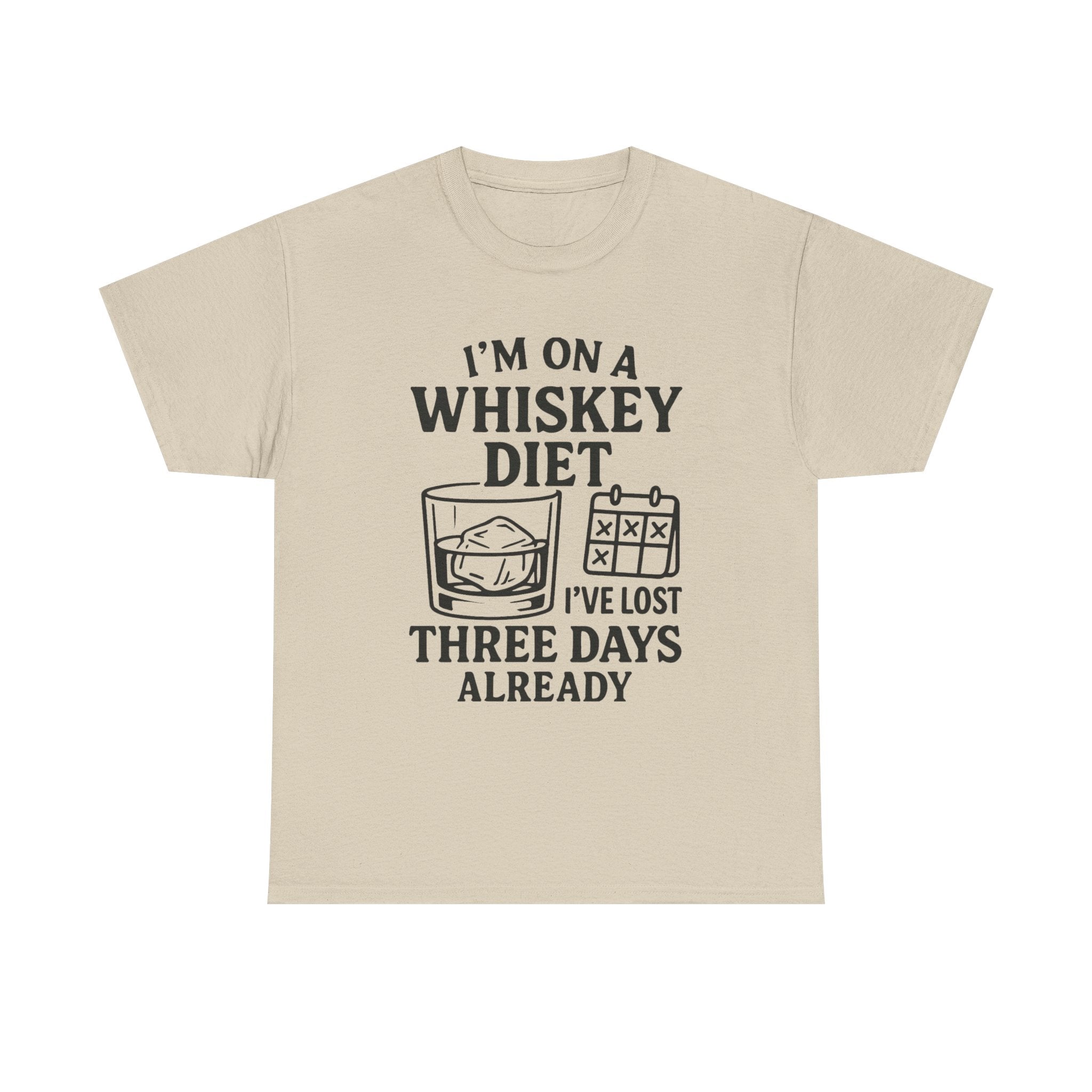“I’m On a Whiskey Diet – I’ve Lost Three Days Already” Funny Drinking T-Shirt – Hilarious Whiskey Lover Tee for Men & Women
