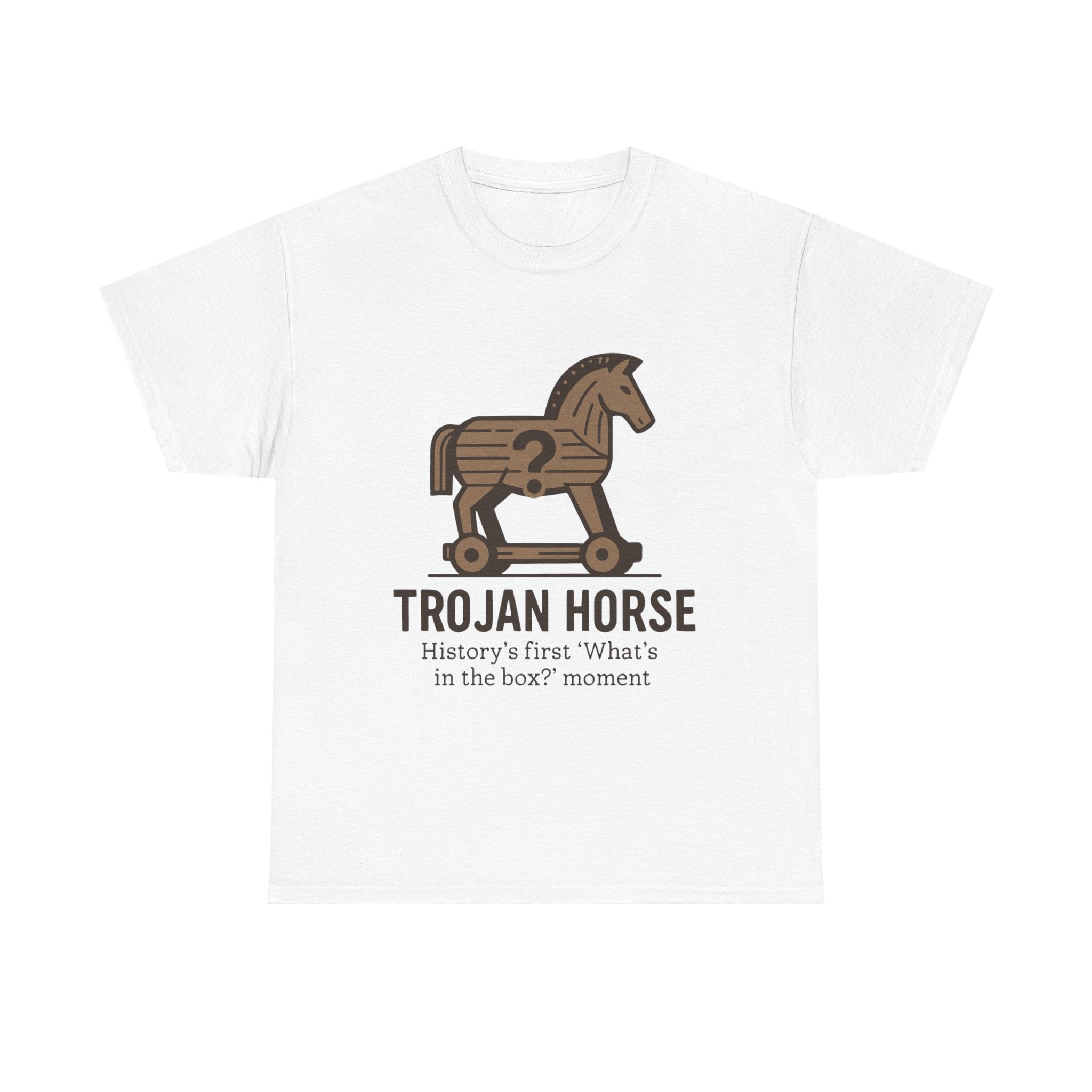 Trojan Horse T-Shirt: History's First "What's in the Box?" Funny Tee