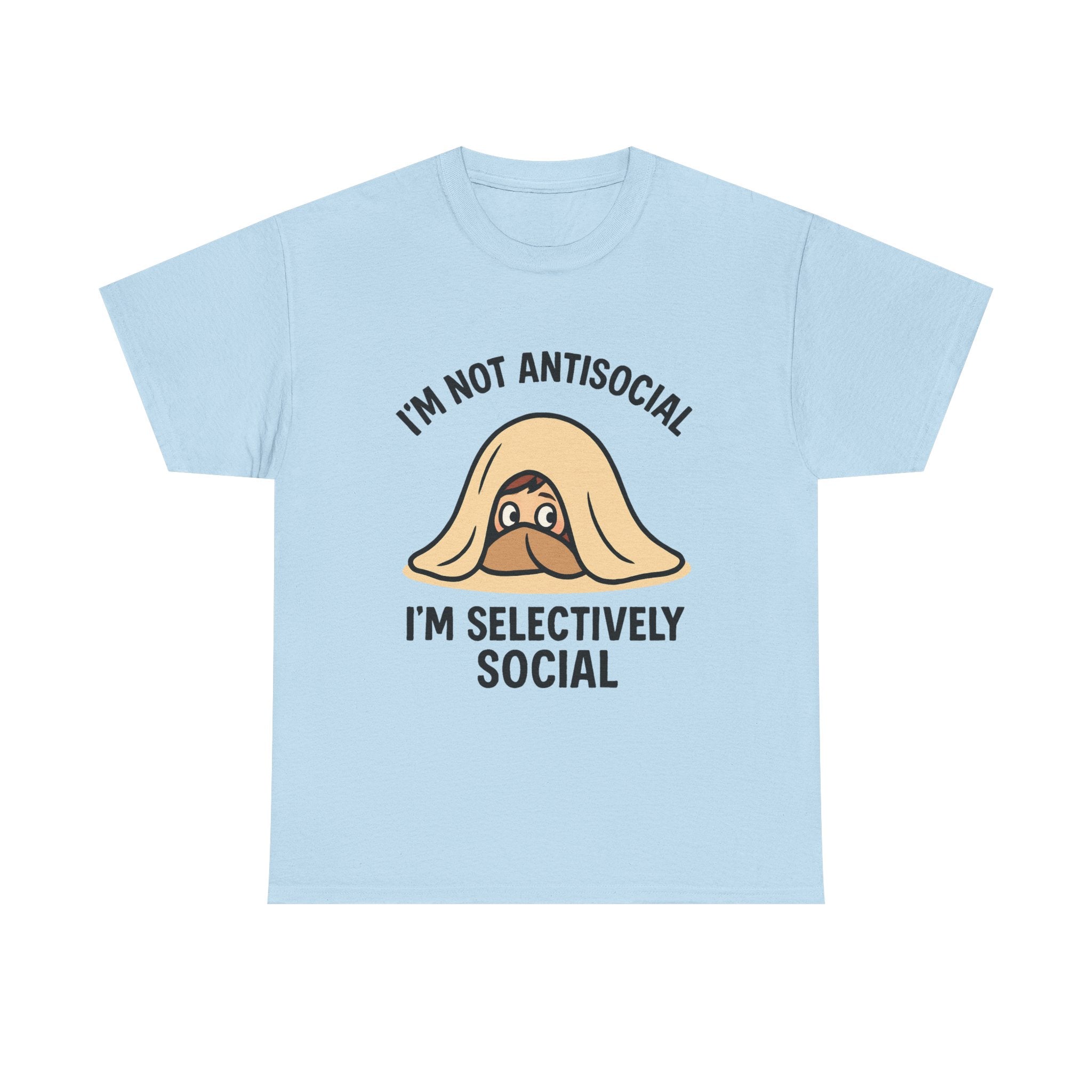 Introvert T-Shirt: "I'm Not Antisocial, I'm Selectively Social" Funny Graphic Tee