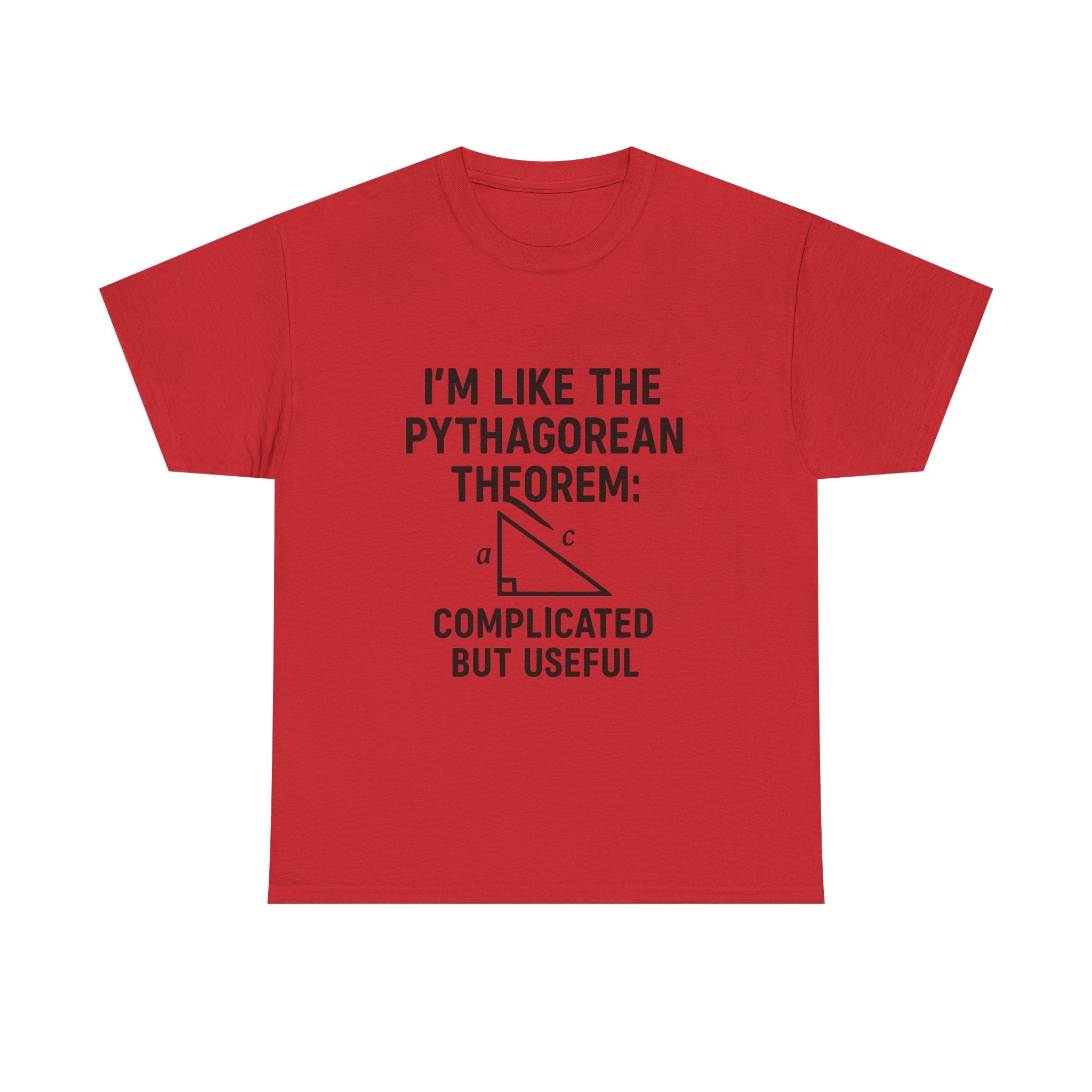 Math Humor T-Shirt: "Pythagorean Theorem" Complicated But Useful Graphic Tee