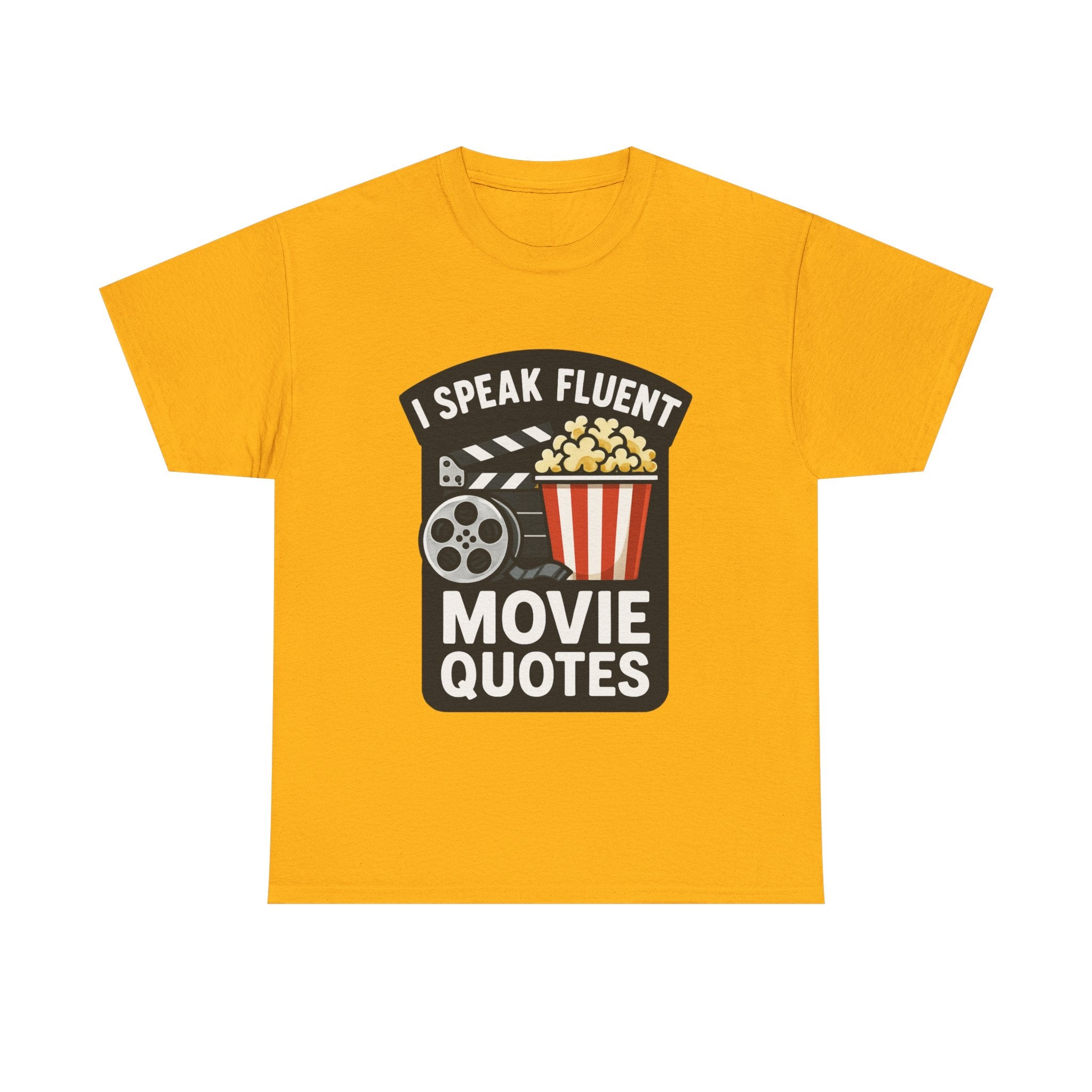 Movie Buff T-Shirt: "I Speak Fluent Movie Quotes" Graphic Tee