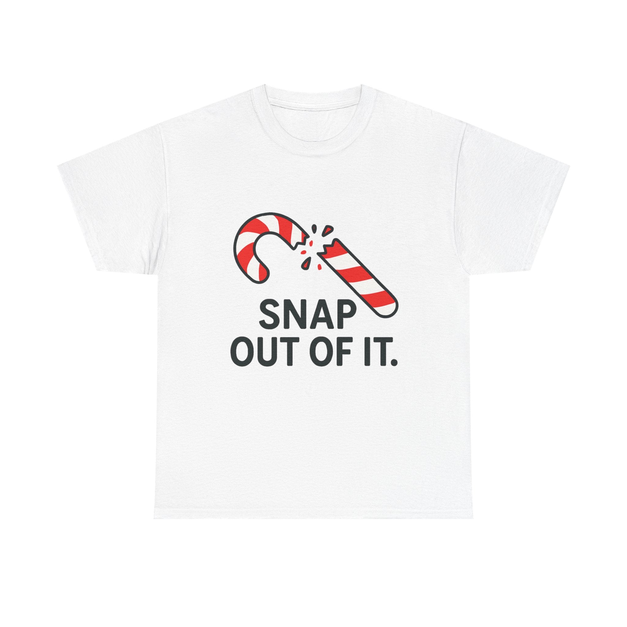 Funny Christmas T-Shirt – “Snap Out of It” Candy Cane Holiday Pun Tee