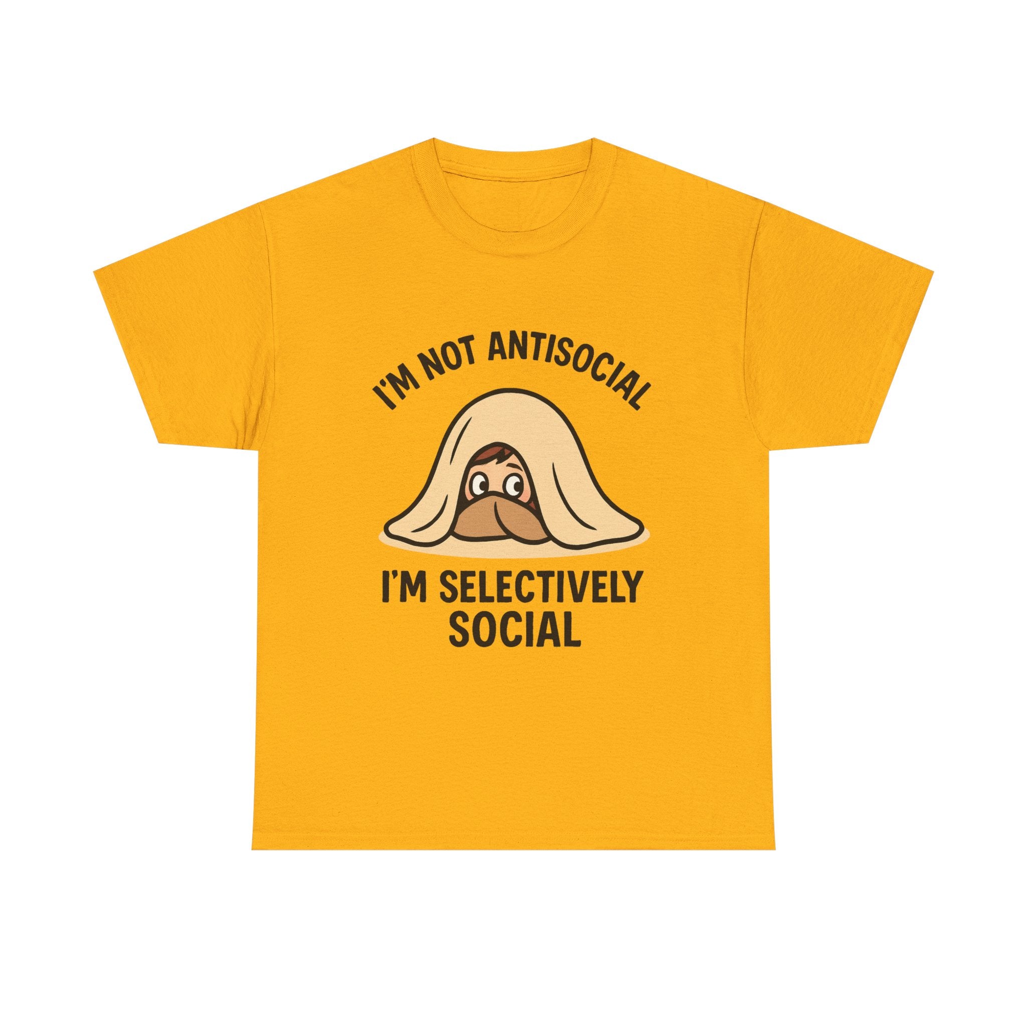 Introvert T-Shirt: "I'm Not Antisocial, I'm Selectively Social" Funny Graphic Tee