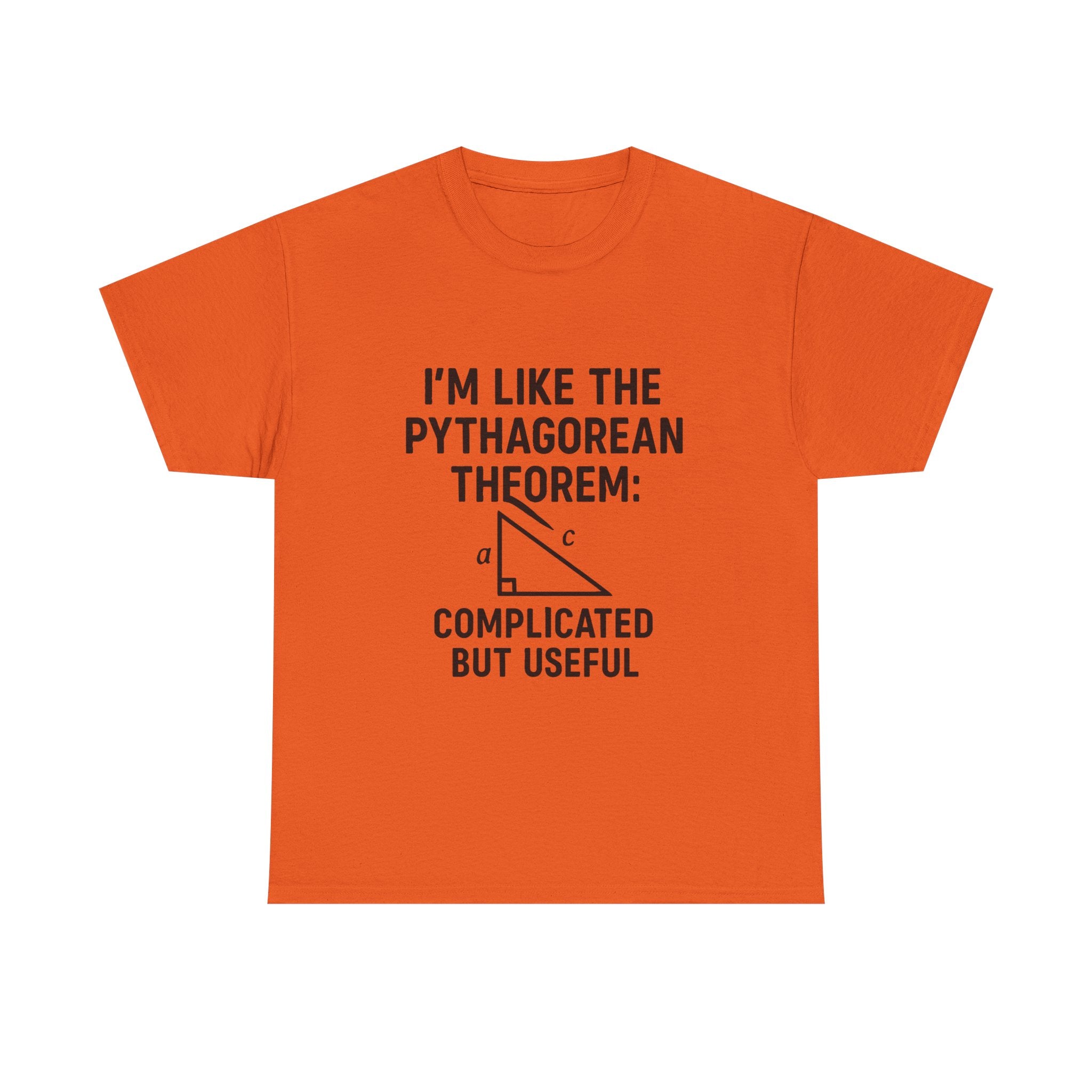 Math Humor T-Shirt: "Pythagorean Theorem" Complicated But Useful Graphic Tee
