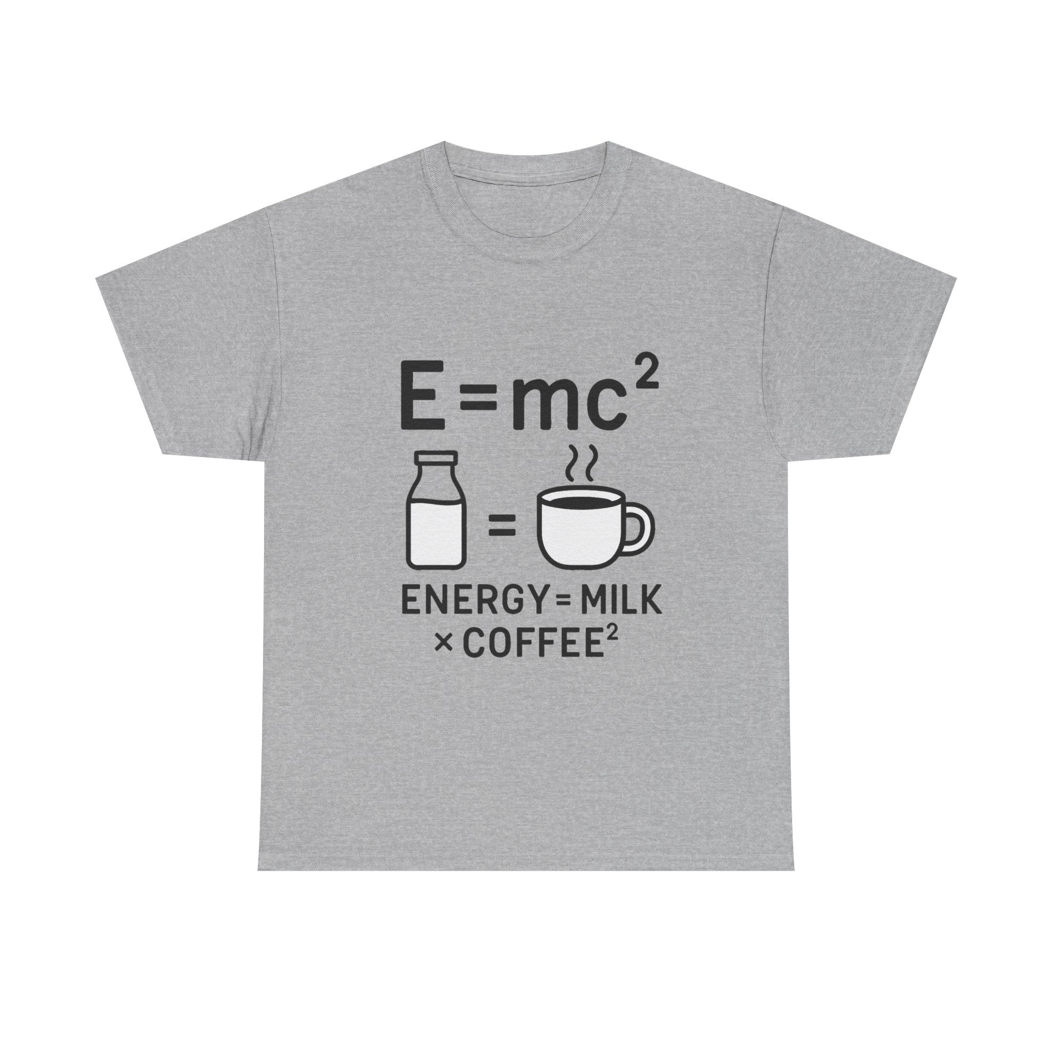 Coffee Science T-Shirt: "Energy = Milk x Coffee²" Funny Graphic Tee