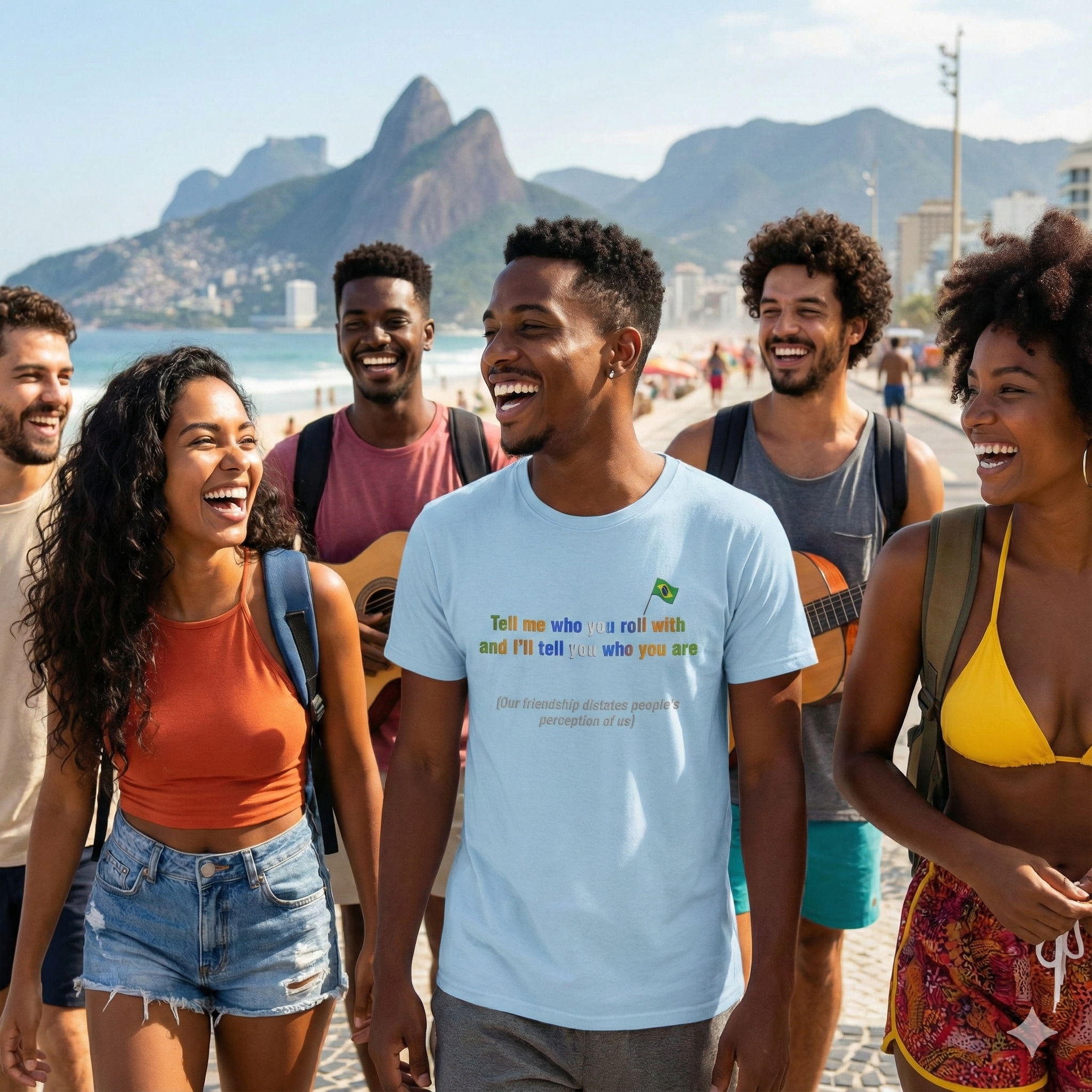 Friendship Proverb Tee: Tell Me Who You Roll With | Dize-me Com Quem Andas | Brazilian Culture T-Shirt