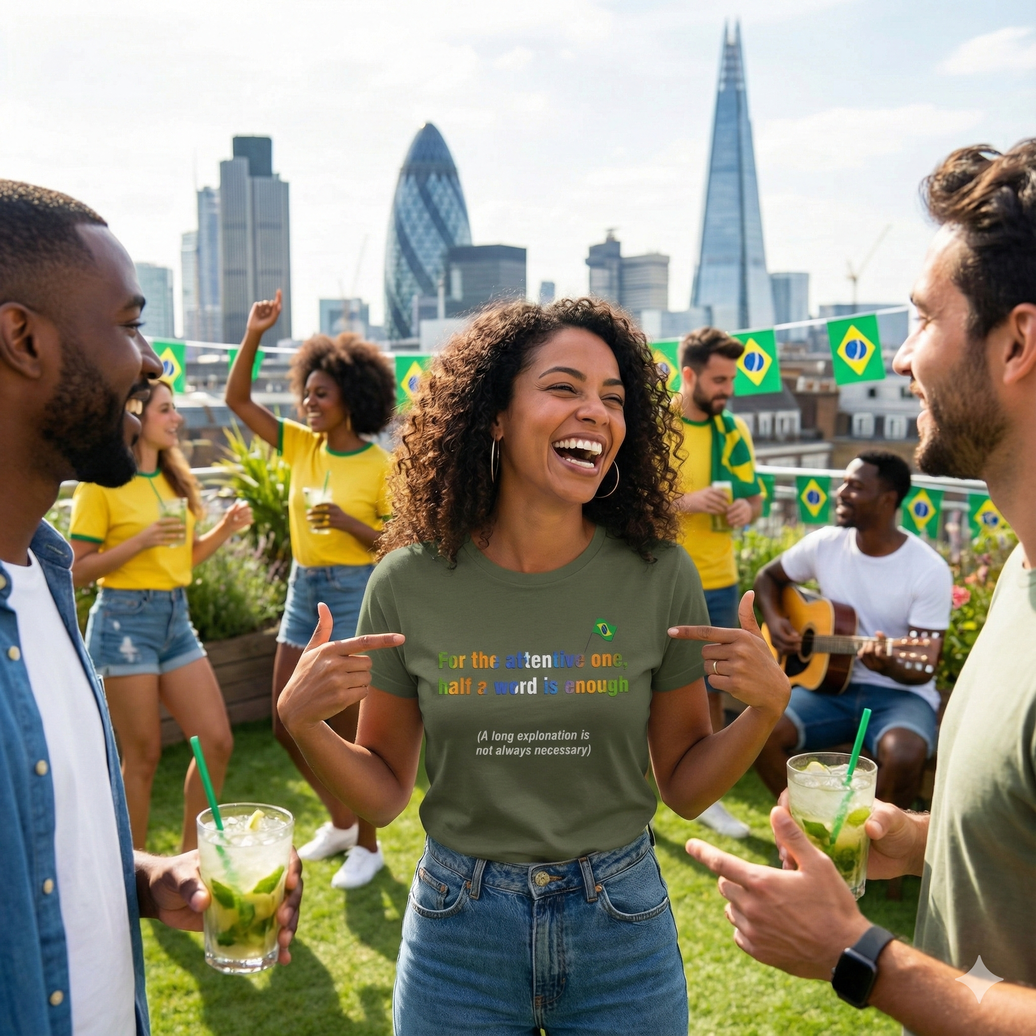 Half a Word is Enough Tee: Para Bom Entendedor, Meia Palavra Basta | Brazilian Proverb T-Shirt
